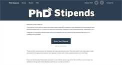 Desktop Screenshot of phdstipends.com