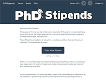 Tablet Screenshot of phdstipends.com